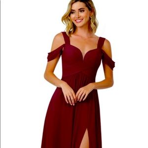 Maroon Bridesmaid Dress